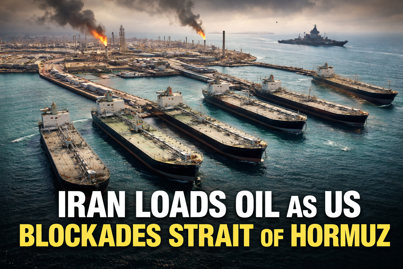 Five Tankers Loading Oil on Iran's Kharg Island as U.S. Enforces Blockade of Strait of Hormuz
